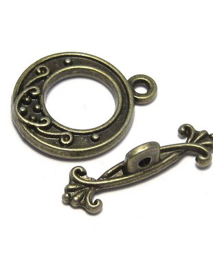 Inchizatoare toggle, bronz, 19.5x16 mm