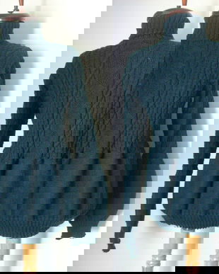 PULOVER TRICOTAT MANUAL LANA BLEUMARIN