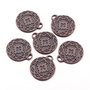 Pandantiv boho cupru gravat 28x24mm CPLAK 052