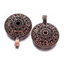 Pandantiv boho cupru gravat 56x44x15mm CPLAK 055
