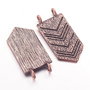 Pandantiv boho cupru gravat 40x18mm  CPLAK 054