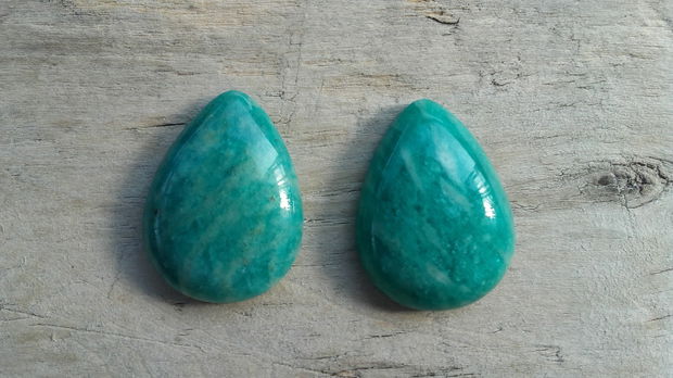 Cabochon amazonit rusesc 25x18 mm (2 buc)