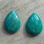 Cabochon amazonit rusesc 25x18 mm (2 buc)
