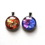 Pandativ argint tibetan si cabochon sticla