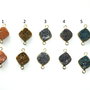 Agata druzy cu margini electroplacate aur. Conector. Link