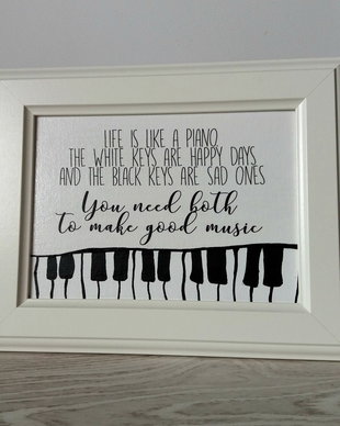 tablou pictat canvas personalizat 13x18 cm piani