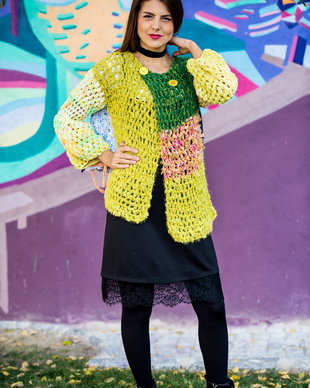 jacheta crosetata,peticita,colorata,vesela,chic