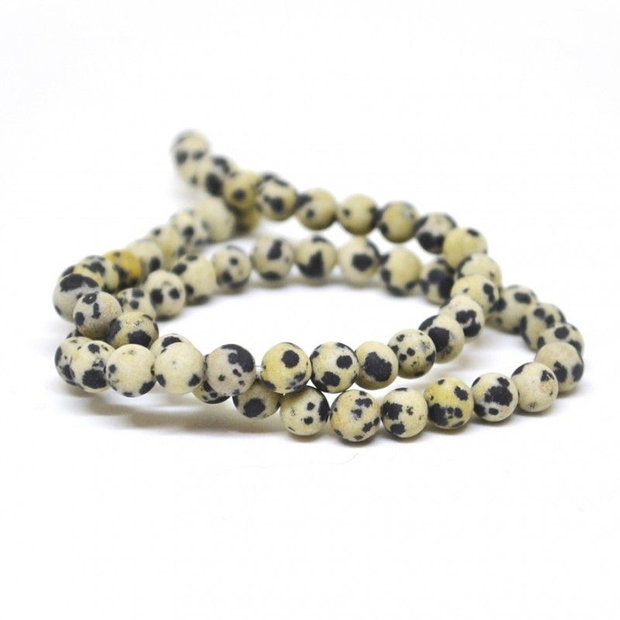 Jasper dalmatian mat, sfere 6mm GSLAK 368