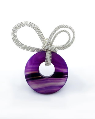Purple Jupiter Bow - pandantiv