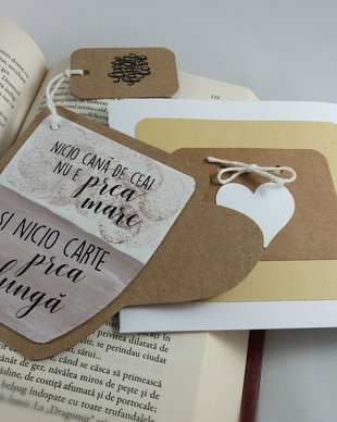 semn de carte pictat panza personalizat tea