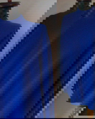 PULOVER CASMIR ALBASTRU ROYAL