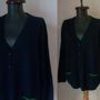CARDIGAN CASMIR BLEUMARIN