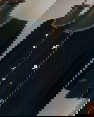 PETER HAHN CARDIGAN CASMIR BLEUMARIN SI GRI