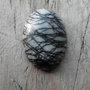 Cabochon jasper meshwork, 25x18 mm