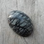 Cabochon jasper meshwork, 25x18 mm