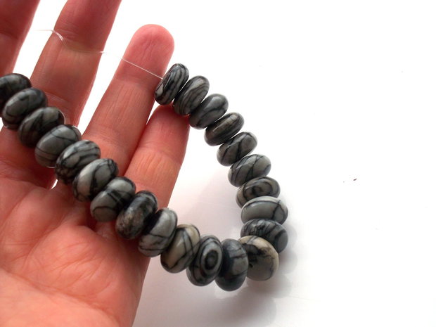 Rondele agate meshwork