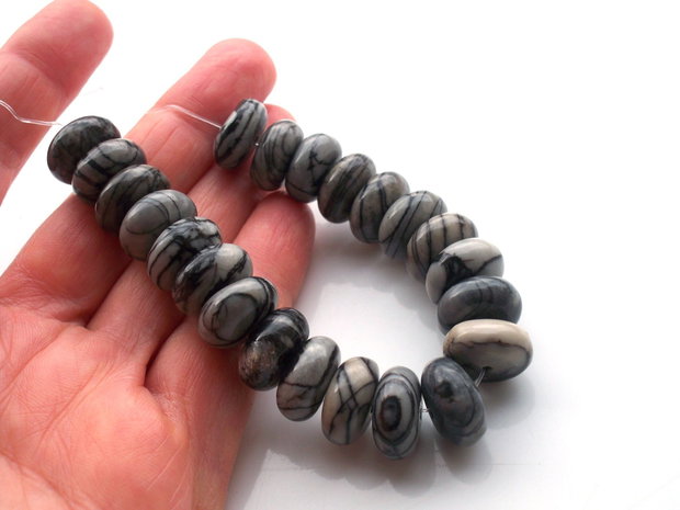 Rondele agate meshwork