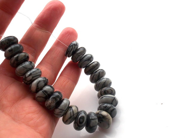 Rondele agate meshwork