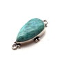 Conector larimar natural in rama argintata