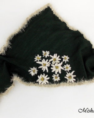 VANDUT - Bandana cu Flori de Colt impaslite