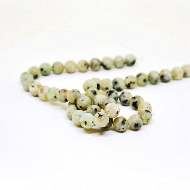 Jasper kiwi mat, sfere 8mm GSLAK 375