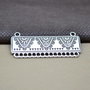 Pandantiv boho chic dreptunghiular zamak gravat 12x9mm SALAK 478
