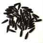 Margele acrilice negre, lacrima, negre