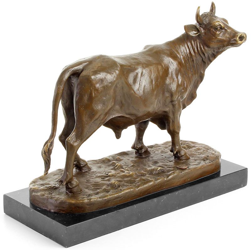 TAUR - STATUETA DIN BRONZ PE SOCLU DIN MARMURA