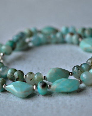 Colier din opal peruvian si argint