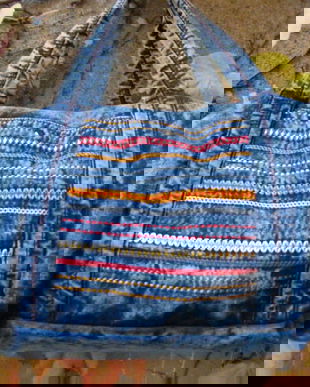 Geanta denim etno-XL-NOUA