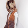 Capison impaslit si crosetat, cu fular lung, unisex