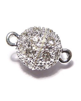 Inchizatoare cu magnet, 19.5x12 mm, argintie