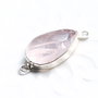 Conector  quartz roz  in rama argintata