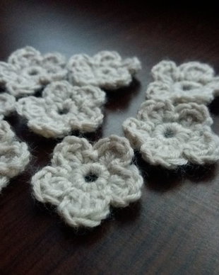 floricele crosetate set 9 bucati