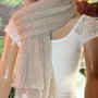 Fular  mohair beige auriu