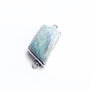 Conector  kianit in fuchsit  in rama argintata