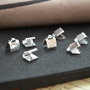 Terminatie panglica, argintata 6x6mm (2buc)  SPLAK 125