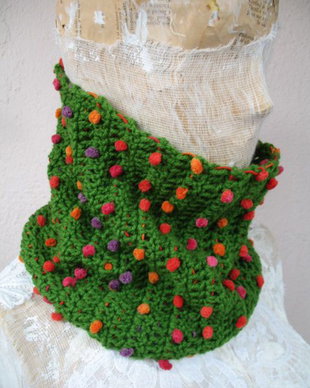 Accesoriu/Guler/cowl/fular crosetat