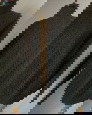 PULOVER TRICOTAT MANUAL LANA ALPACA BROWN