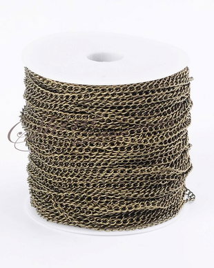 Lant bronz antichizat, 6x4x0.7mm
