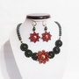 Colier/set "Poinsetia"