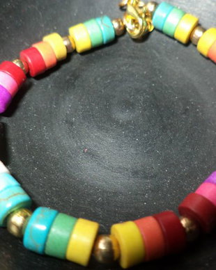 Bratara barbateasca/bratara unisex/bratara colorata/bratara femei/bratara din rondele heishi - power of colors