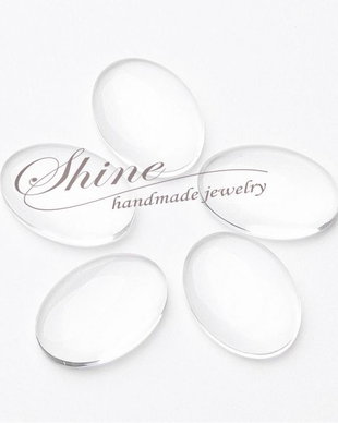 Cabochon sticla transparent, 40x30mm