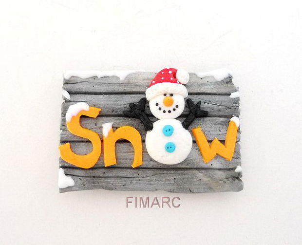 ''Let it snow'' - decoratiune de iarna:magnet