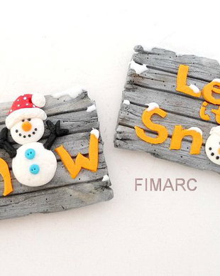 ''Let it snow'' - decoratiune de iarna:magnet