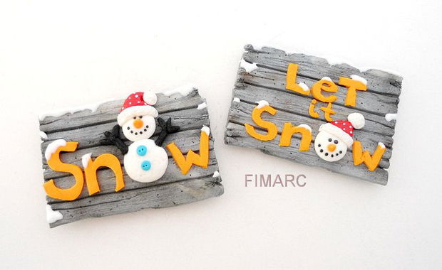 ''Let it snow'' - decoratiune de iarna:magnet