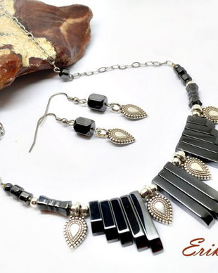 Set cu hematit-accesorii inox si zamac