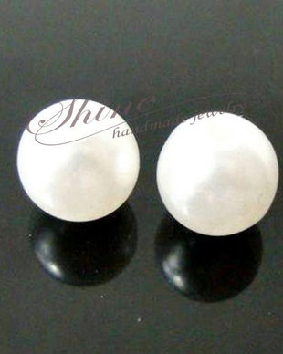Perle albe din acril, 8mm