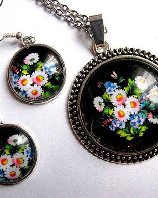 Set bijuterii model floral 30207