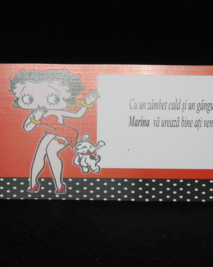 Plic de bani botez tematica Betty Boo